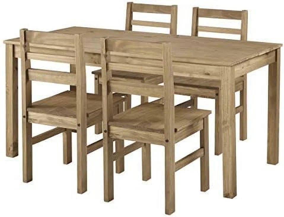 Solid Wood Dining Chair Set of 2 Ladder Back X7355