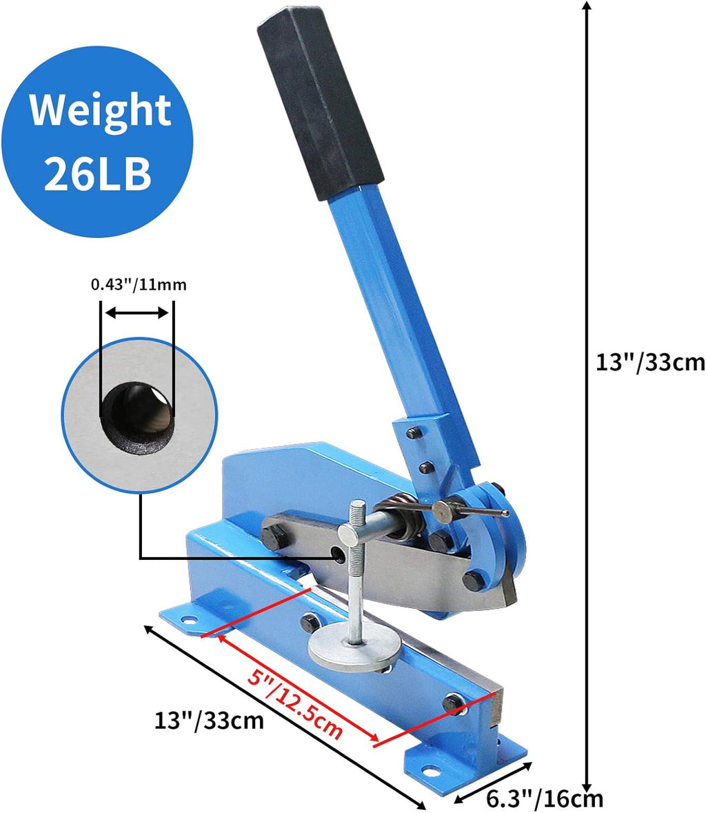 Hand Plate Shear, Manual Metal Cutter, Cutting Thickness 6mm Max, Benchtop for Carbon Steel Plates F743
