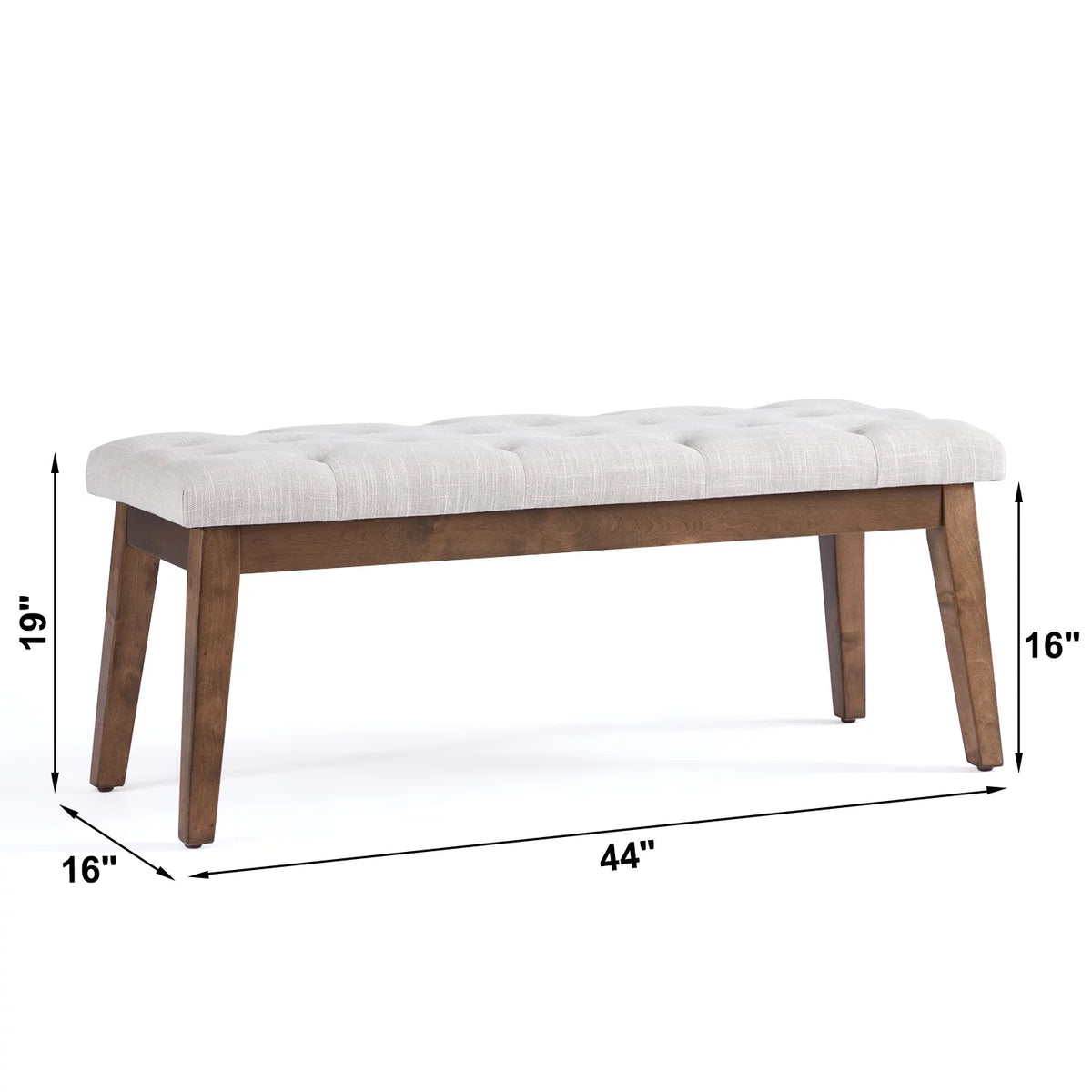 Beige Upholstered Bench O89728