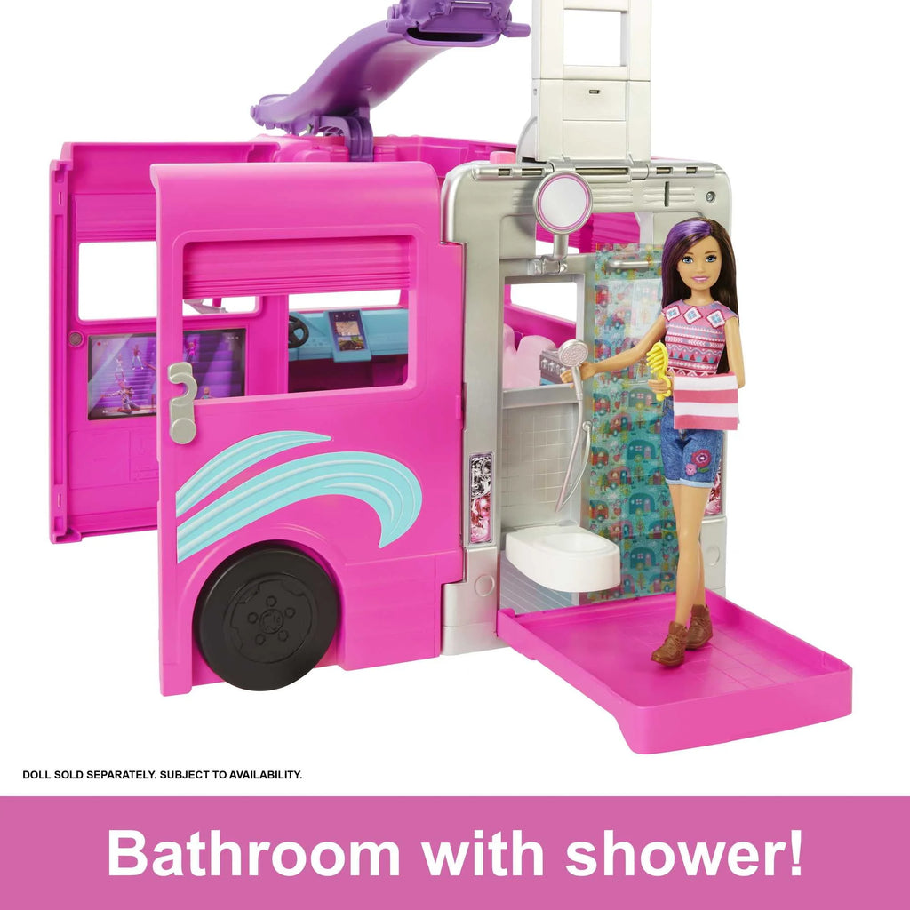 Barbie DreamCamper Vehicle Playset with 60 Accessories F53392