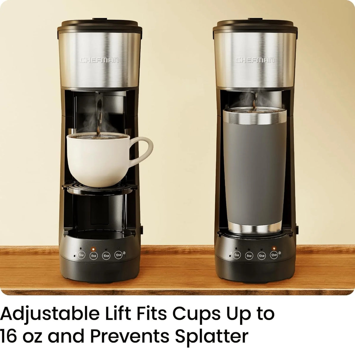 Single Serve Coffee Maker with Reusable Filter, Black X83387