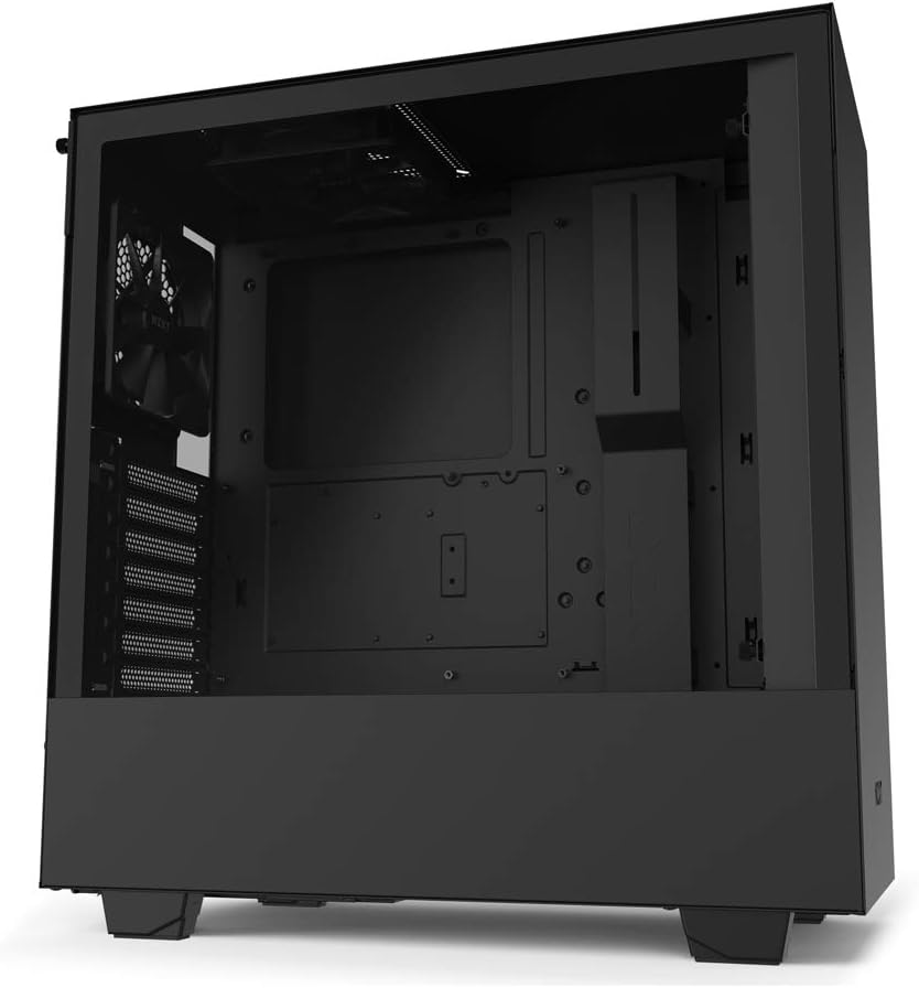 Compact ATX Mid-Tower PC Gaming Case with Tempered Glass Side Panel - White/Black G38824