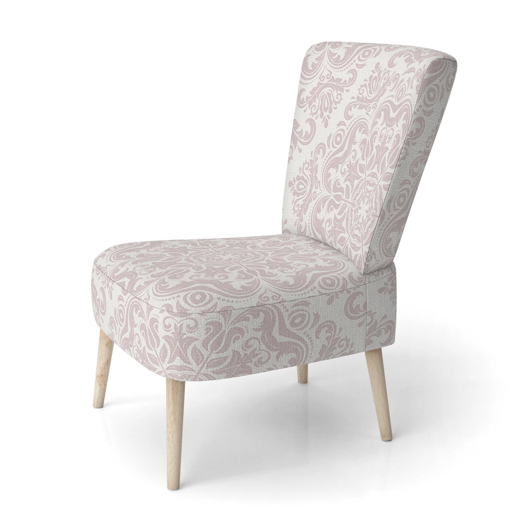 Cream Damask Upholstered Accent Chair K900455
