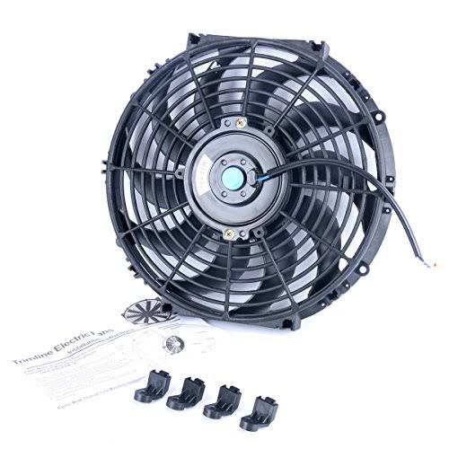 Black Slim 12V 80W Electric Cooling Radiator Fan 12 inch F50557