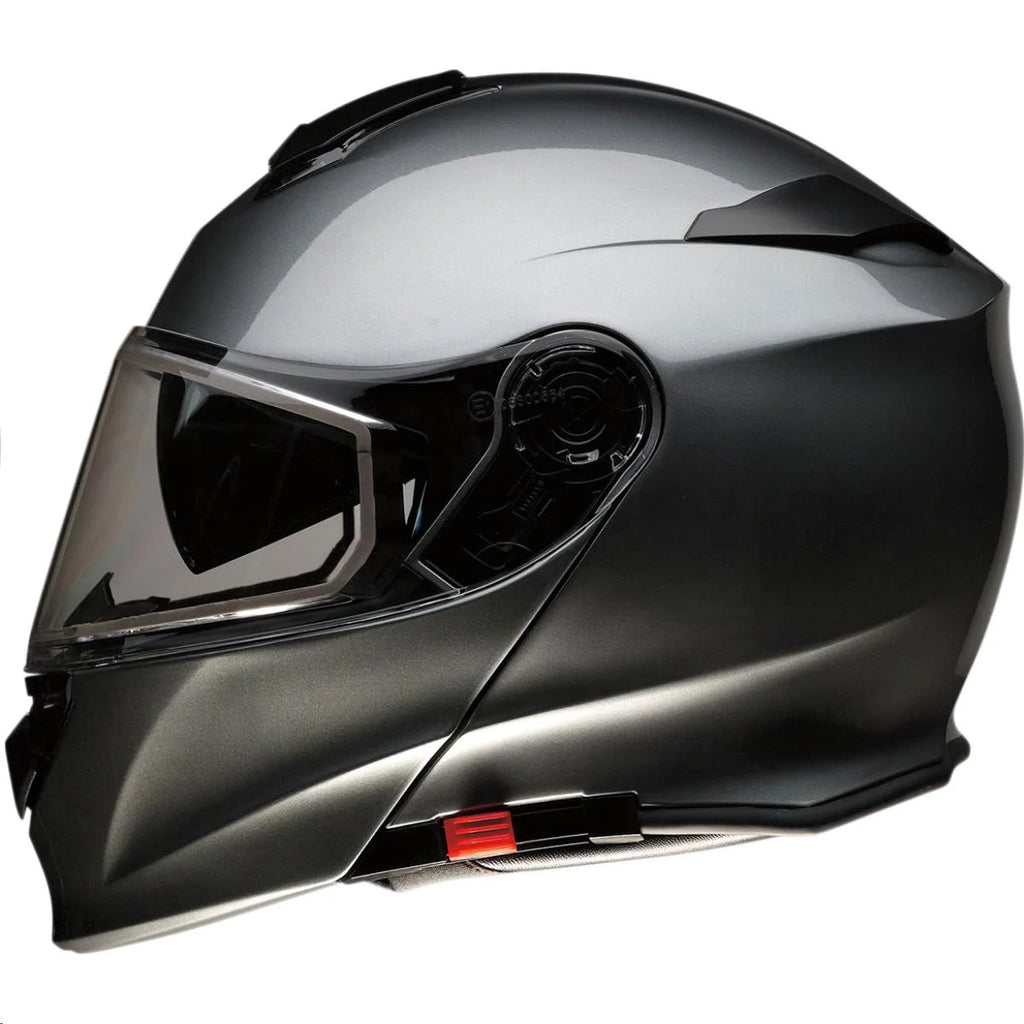 Modular Helmet with Dual-Lens Shield Black Dark Silver M6913