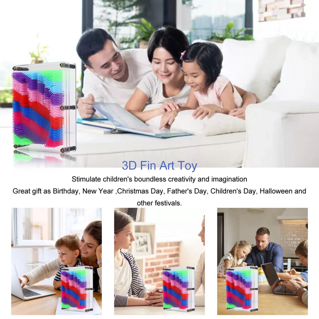 3d Pin Art Toy with Transparent Border M910