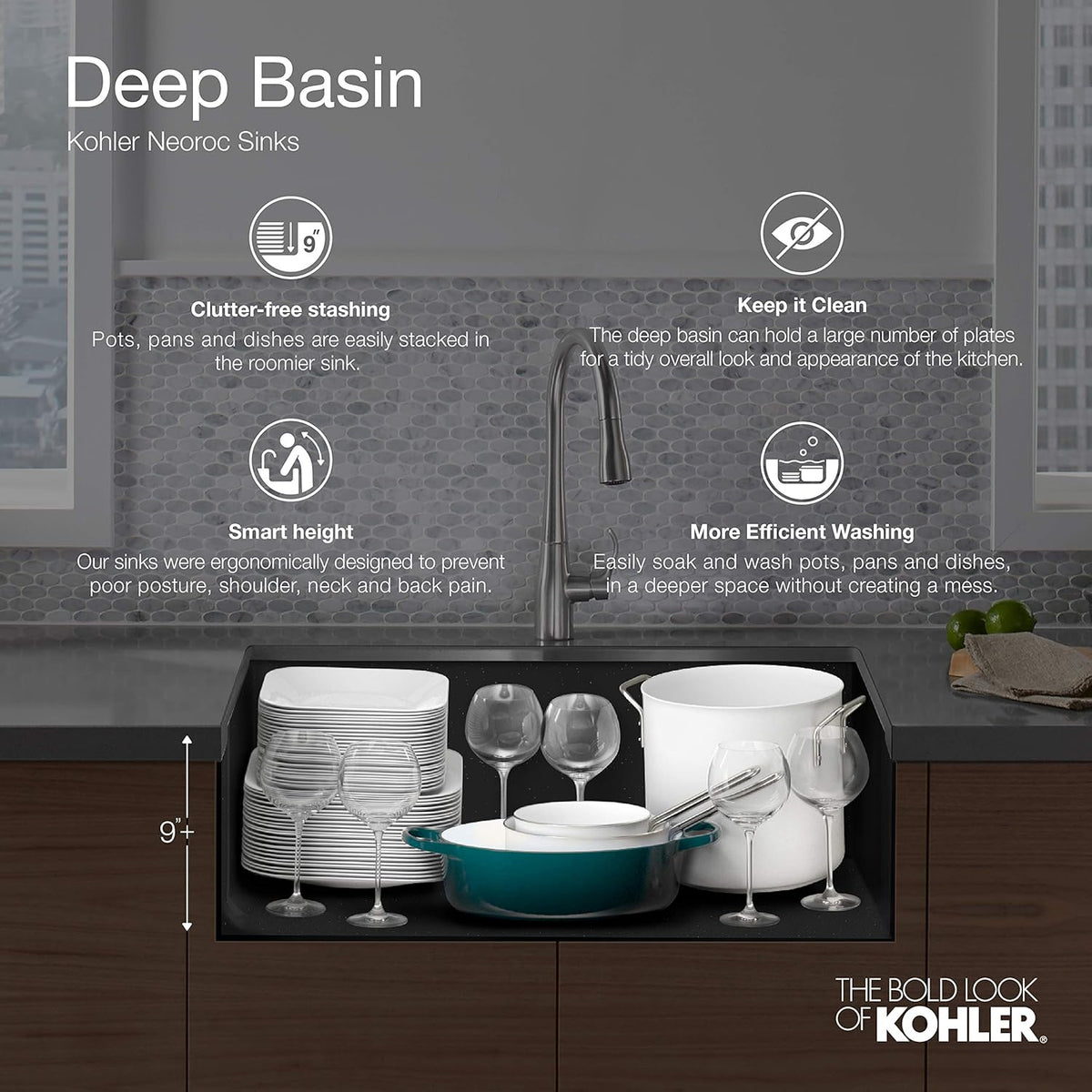 Matte White Kitchen Sink B4965