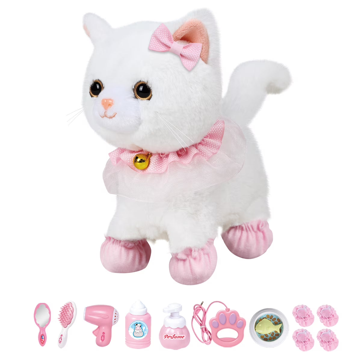Interactive Plush Pet Cat with Remote Control Leash Q211436