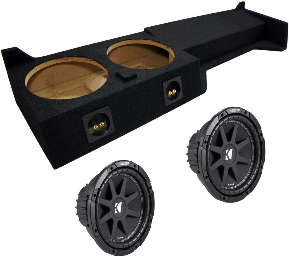 Compatible with Nissan Frontier 05-12 Crew Cab Dual 10 Subwoofer Box Enclosure U561362