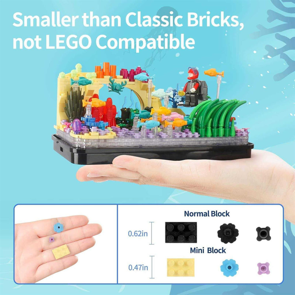 Fish Tank Aquarium Building Sets with Light Kit S627
