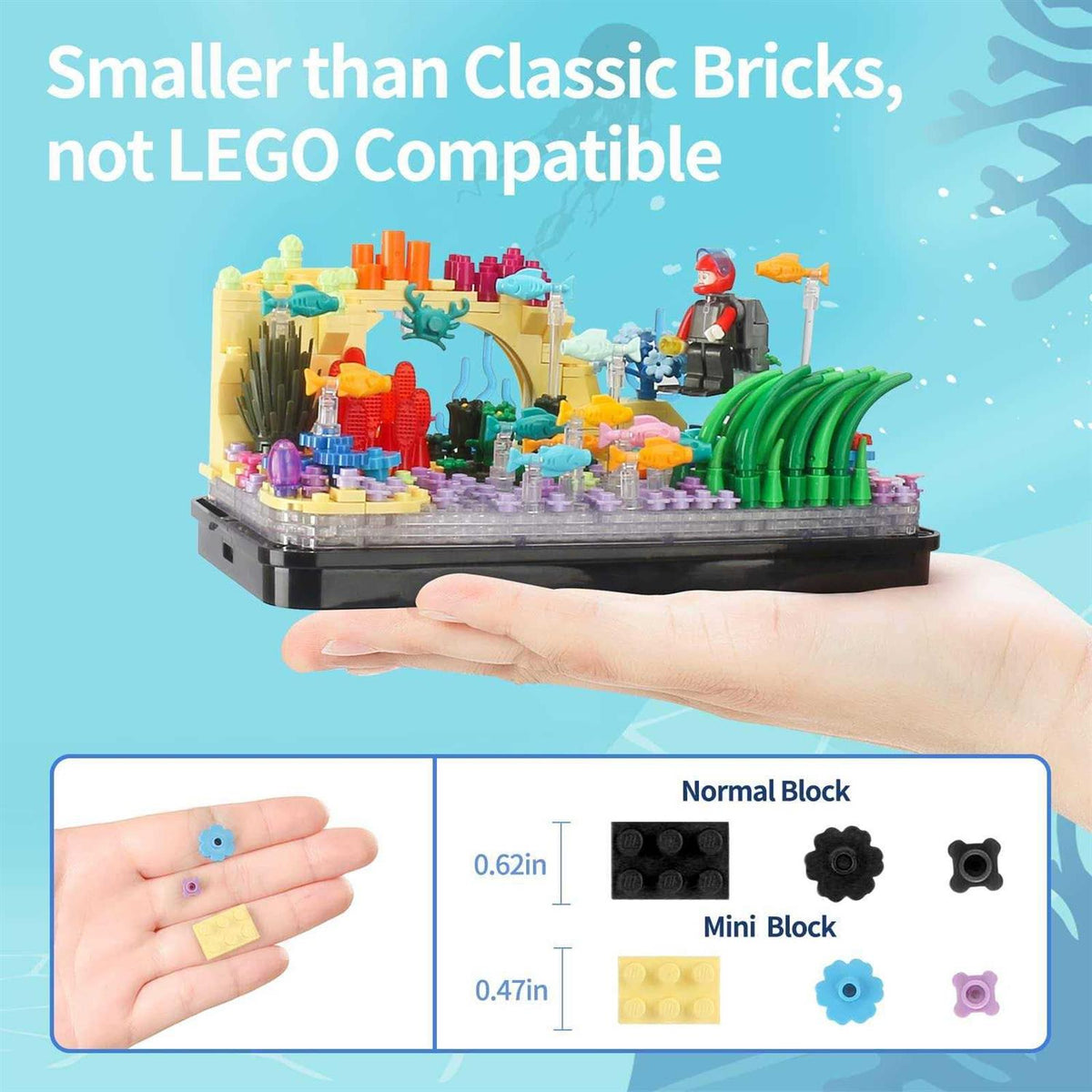 Fish Tank Aquarium Building Sets with Light Kit S627