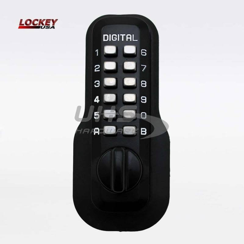Mechanical Keyless Deadbolt Lock; Bright Chrome (Grey) G1936