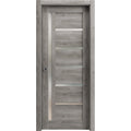Sliding French Pocket Door 24 x 96 inches with Frosted Glass Solid Wood Interior Doors P724178