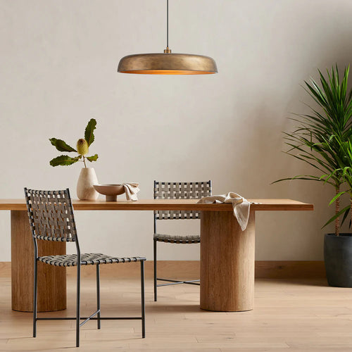 1-Light Dimmable Dome Mid-Century Modern Pendant V987