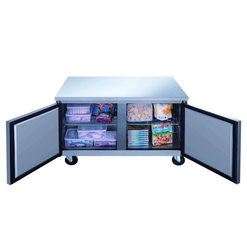 2-Door Stainless Steel Undercounter Commercial Freezer D5213