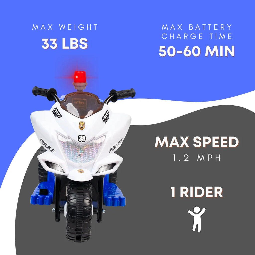 6-Volt Battery-Powered Ride-On Motorcycle M435444