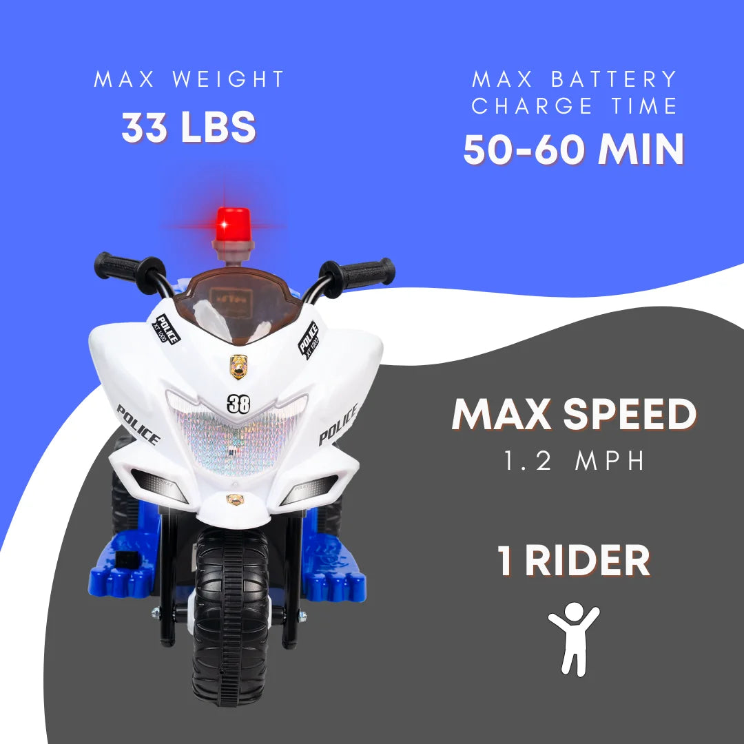 6-Volt Battery-Powered Ride-On Motorcycle M435444