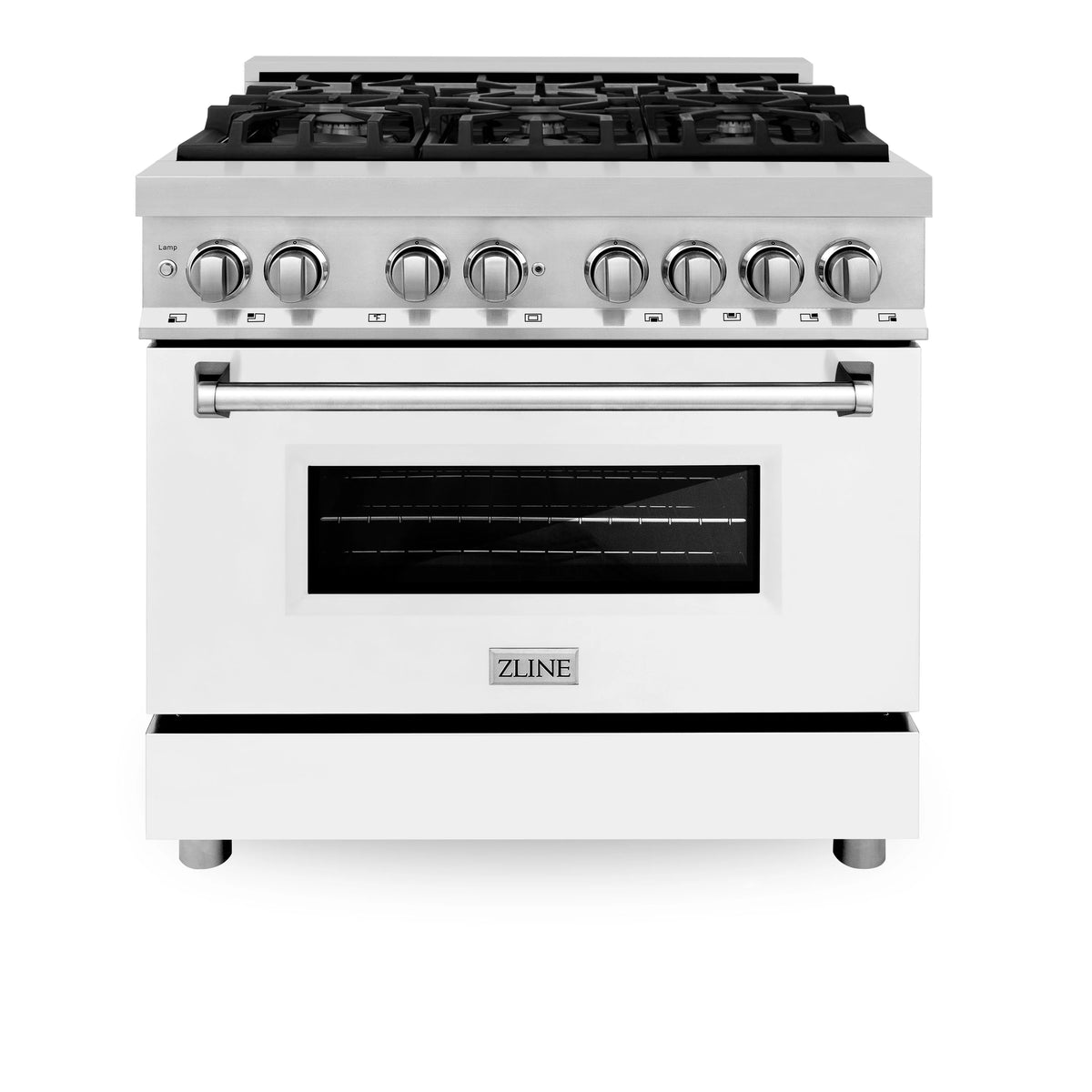 36 in. Stainless Steel Range with White Matte Door X114
