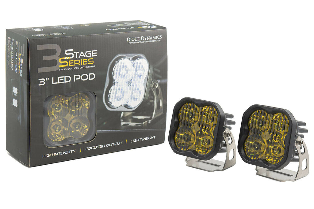 SS3 Pro Yellow SAE Fog Worklight Pair Y626