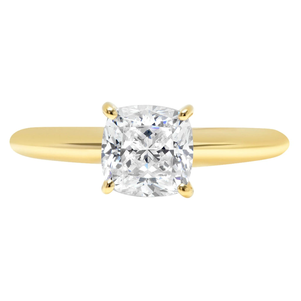 14k Yellow Gold Solitaire Ring Size 9 G154028
