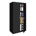 Black Fixed Shelf Cabinet 36 inch x 18 inch x 72 inch T272565