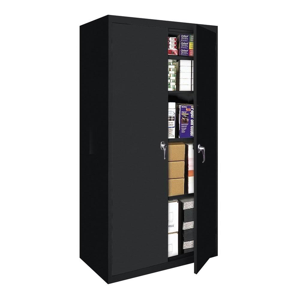 Black Fixed Shelf Cabinet 36 inch x 18 inch x 72 inch T272565