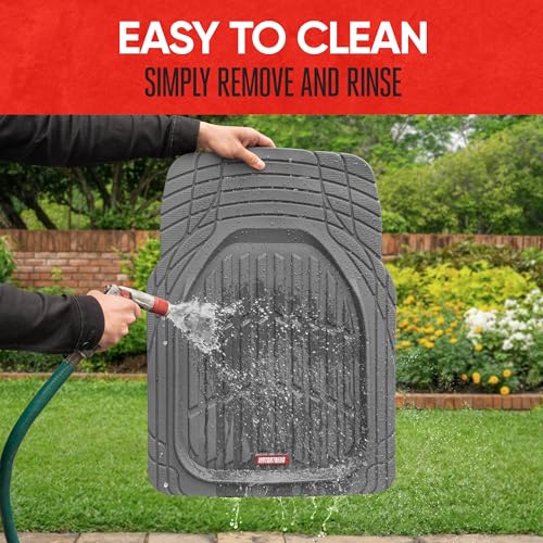 Black All-Weather Automotive Floor Mats Full Set M8492