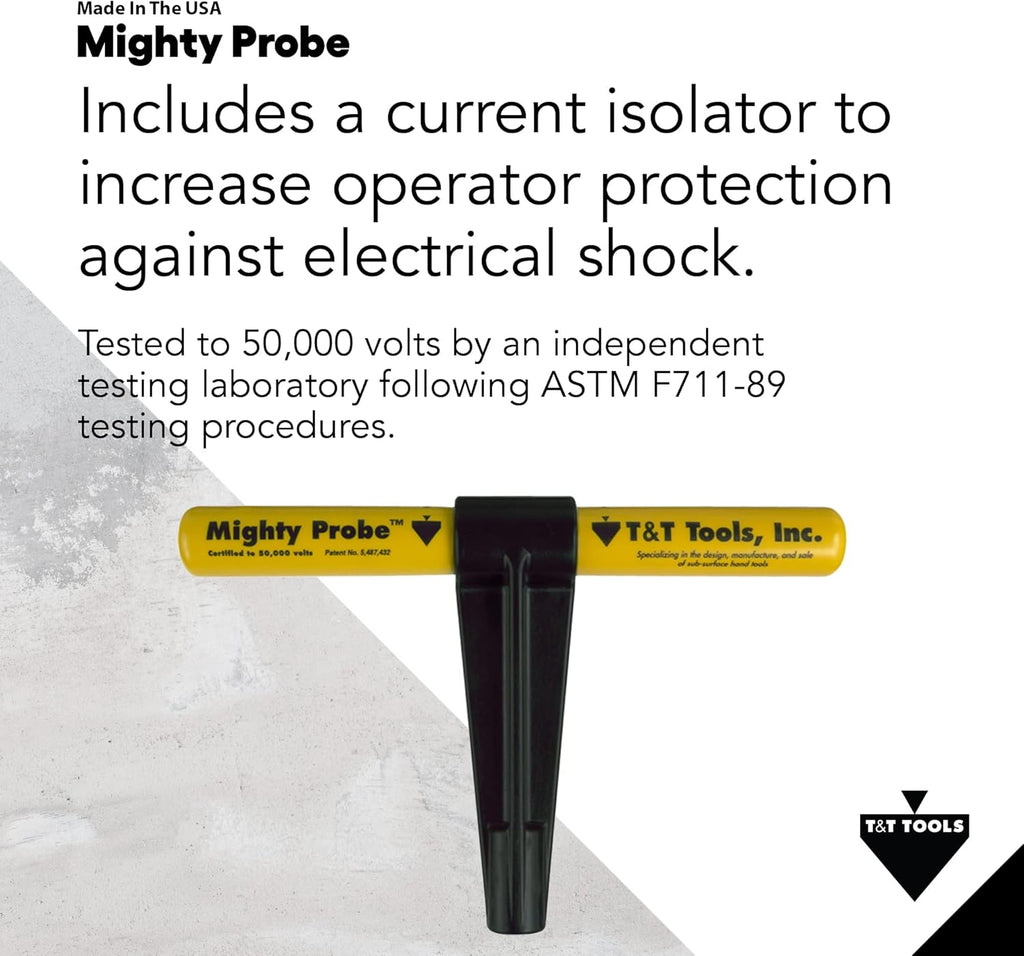 48-Inch Insulated Metal Soil Probe with T-Handle Steel Rod K9603