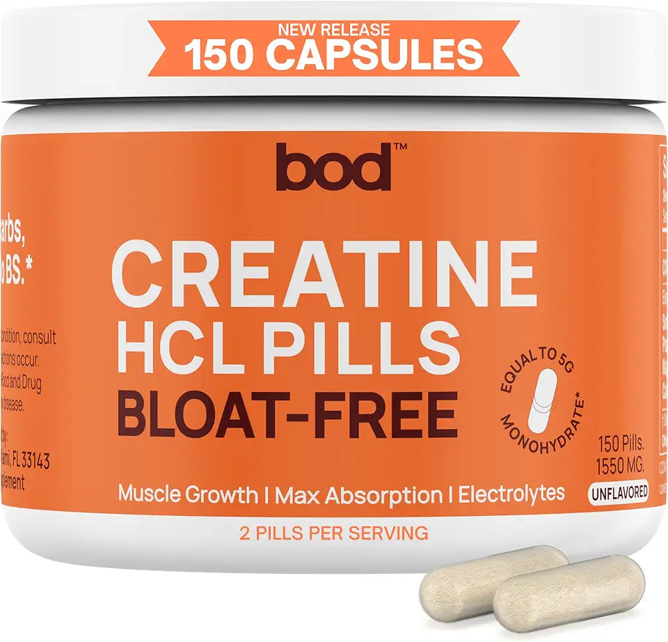 Unflavored Creatine Capsules 150 Capsules N443