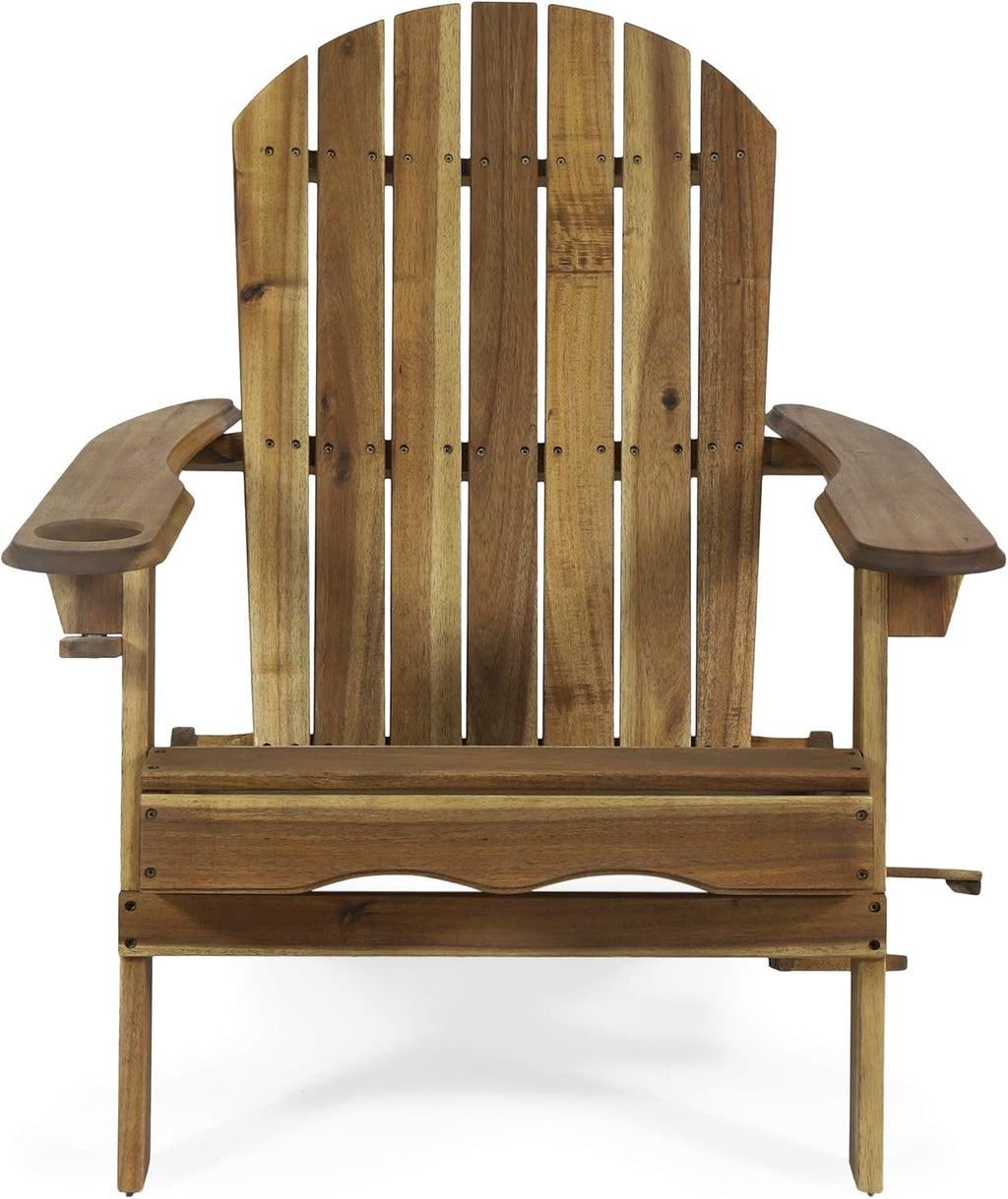 Gray Acacia Wood Folding Adirondack Chair A108425