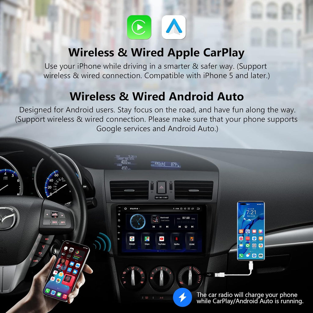 9 Inch Single Din Car Stereo Receiver with Bluetooth 5.0 D208043