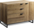 3 Drawer Wood Dresser with Side Door I460