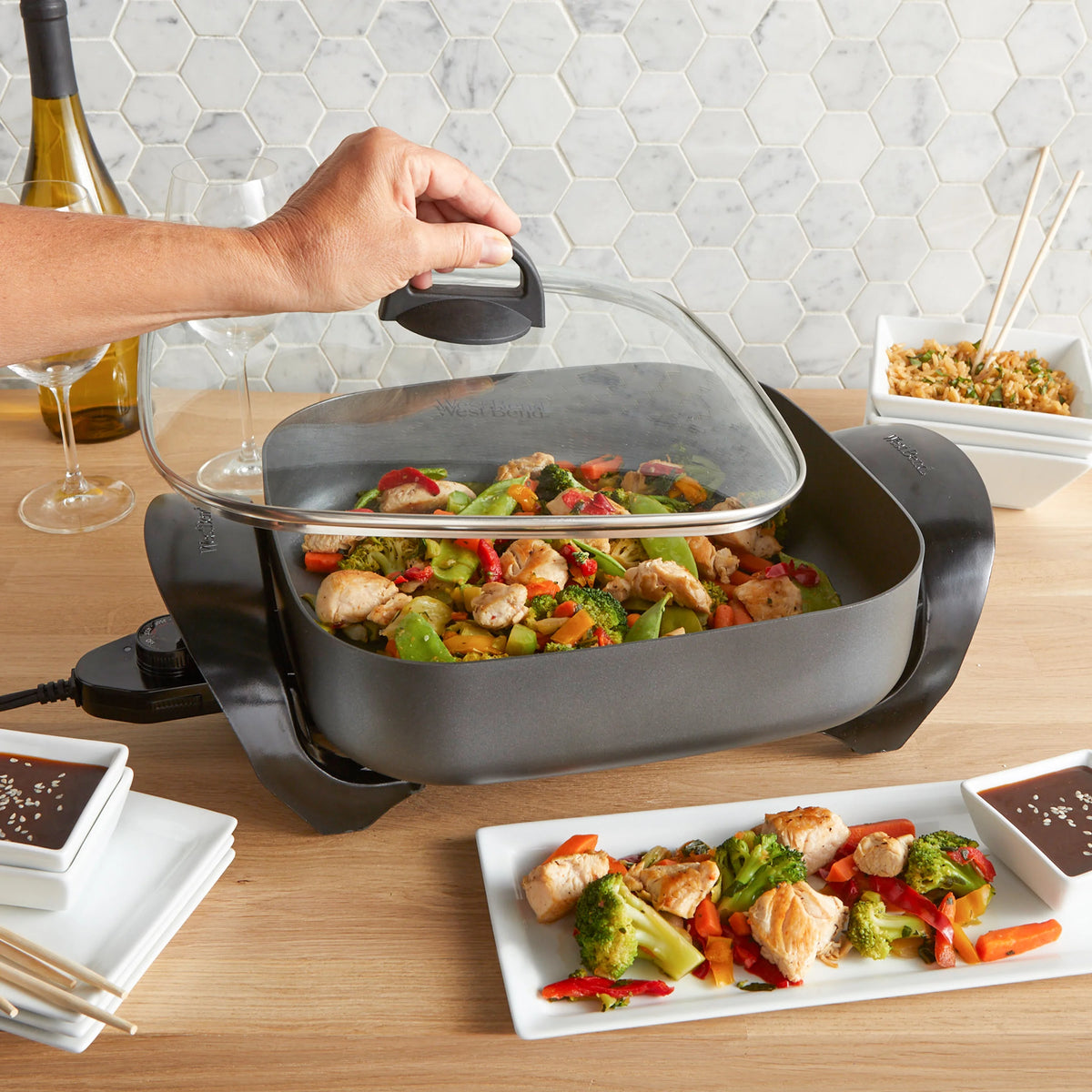 12-Inch Electric Skillet with Nonstick Coating V34542