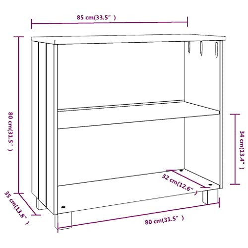 Light Gray Solid Wood Pine Sideboard E8363