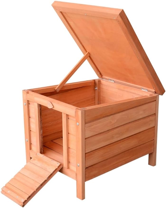 Large Natural Wood Dog House Y57141