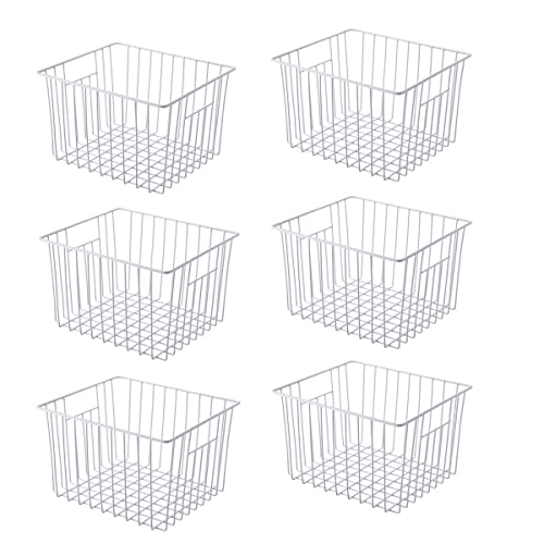Metal Wire Freezer Basket Organizer with Handles R242