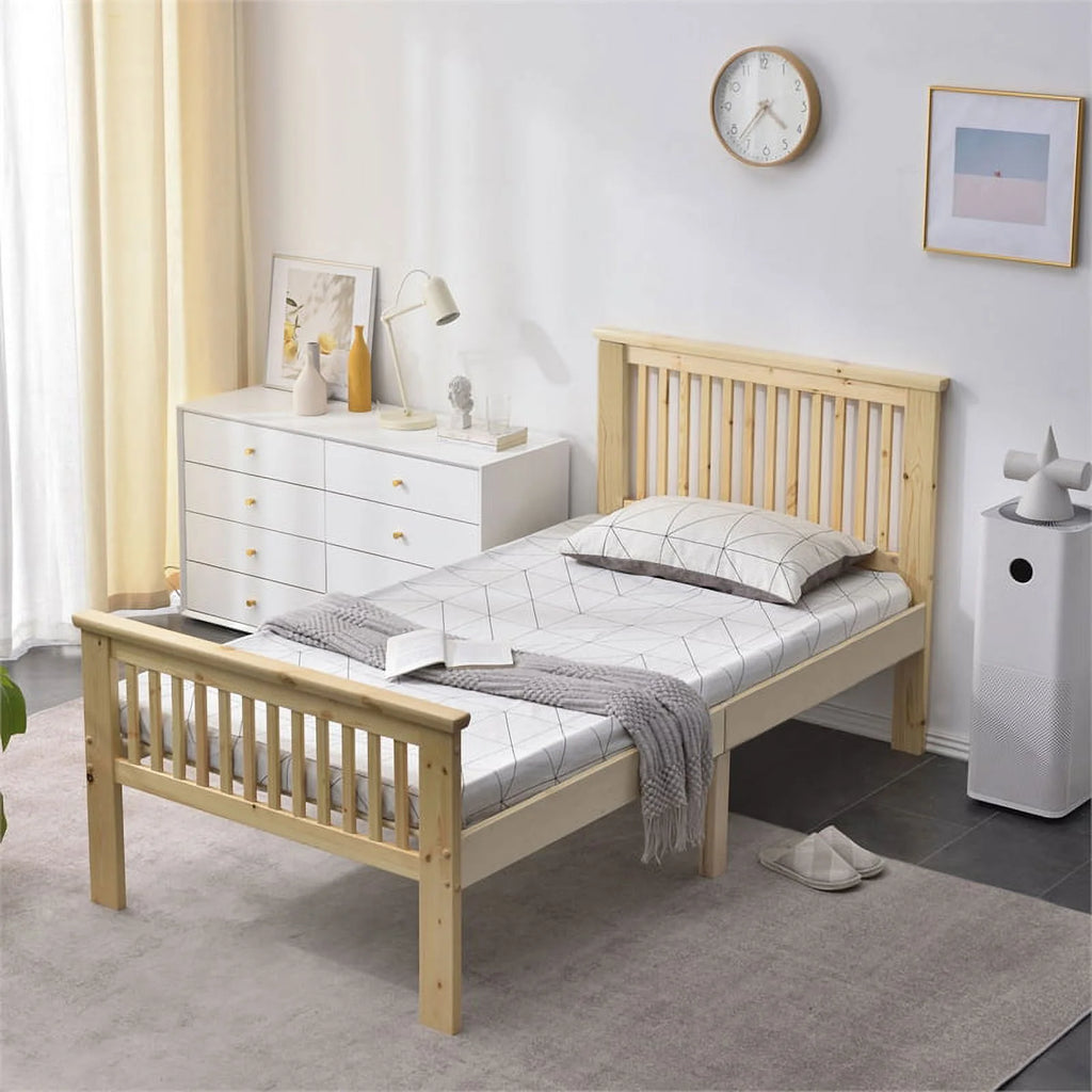 Solid Wood Platform Twin Bed M706264