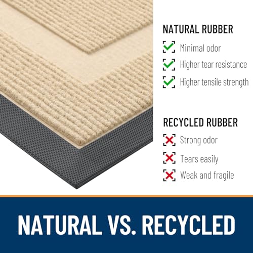 Black Waterproof Natural Rubber Doormat Q442