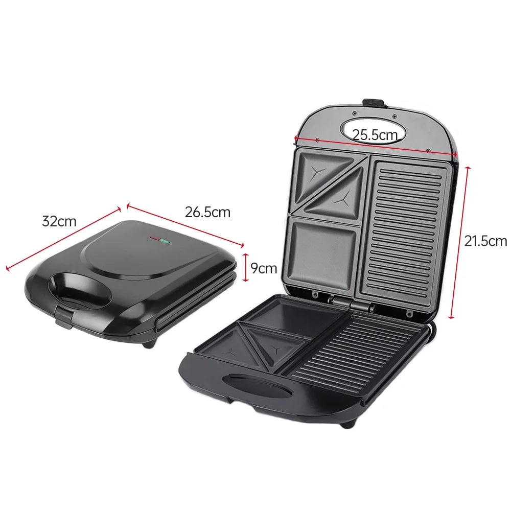Non-Stick 3in1 Electric Grill Waffle Maker V5617