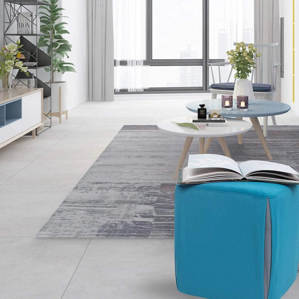Blue Velvet Ottoman X251753