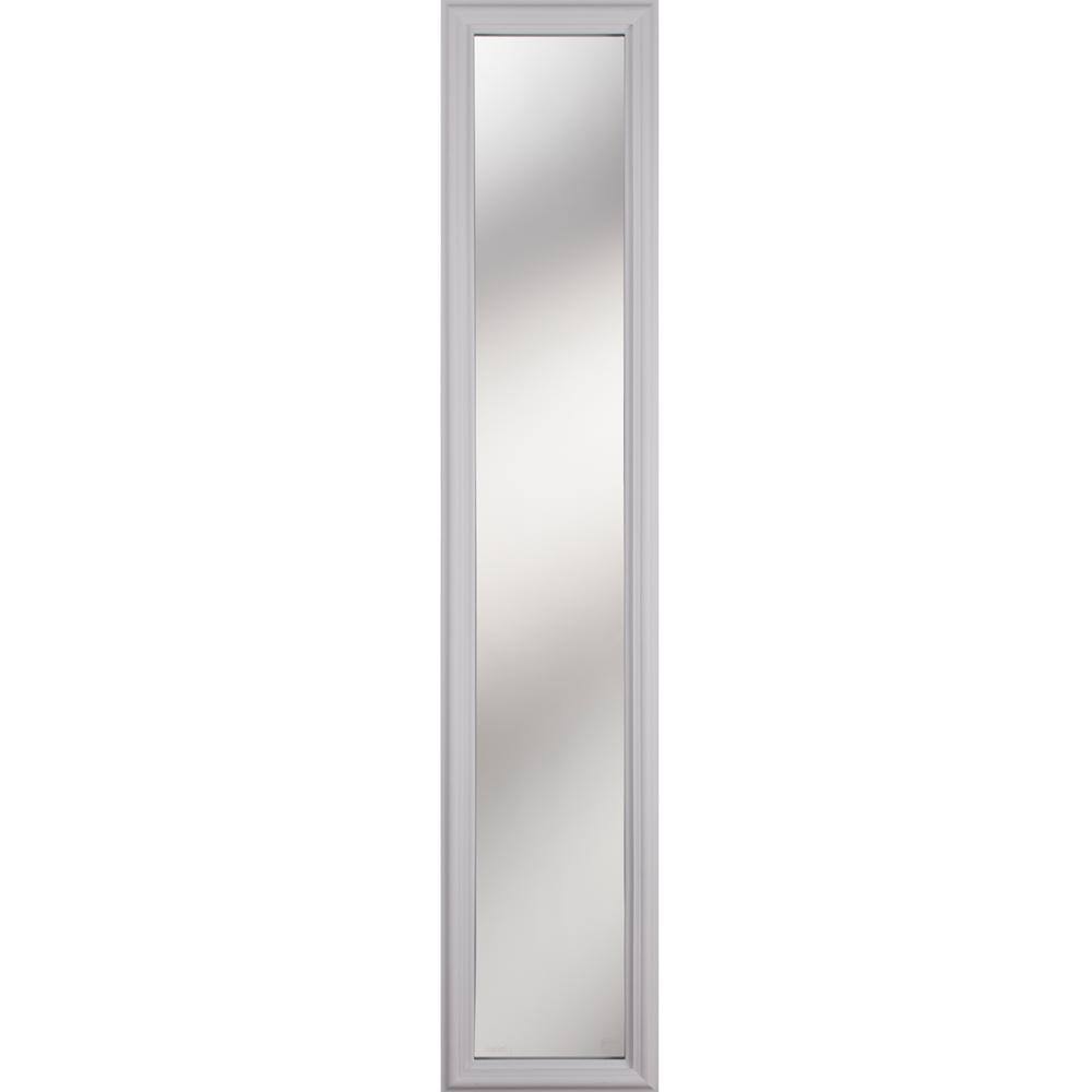 1-Lite Clear Glass Sidelite with White Frame Replacement Glass Panel S8703