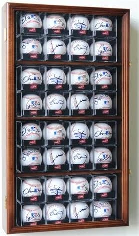 Cherry Baseball Display Case Cabinet Y620