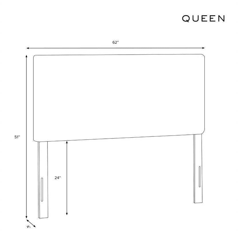 Rosequartz Linen Box Seam Headboard Q719