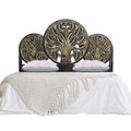 Queen Engineered Wood Headboard Black Gold Antique N5237