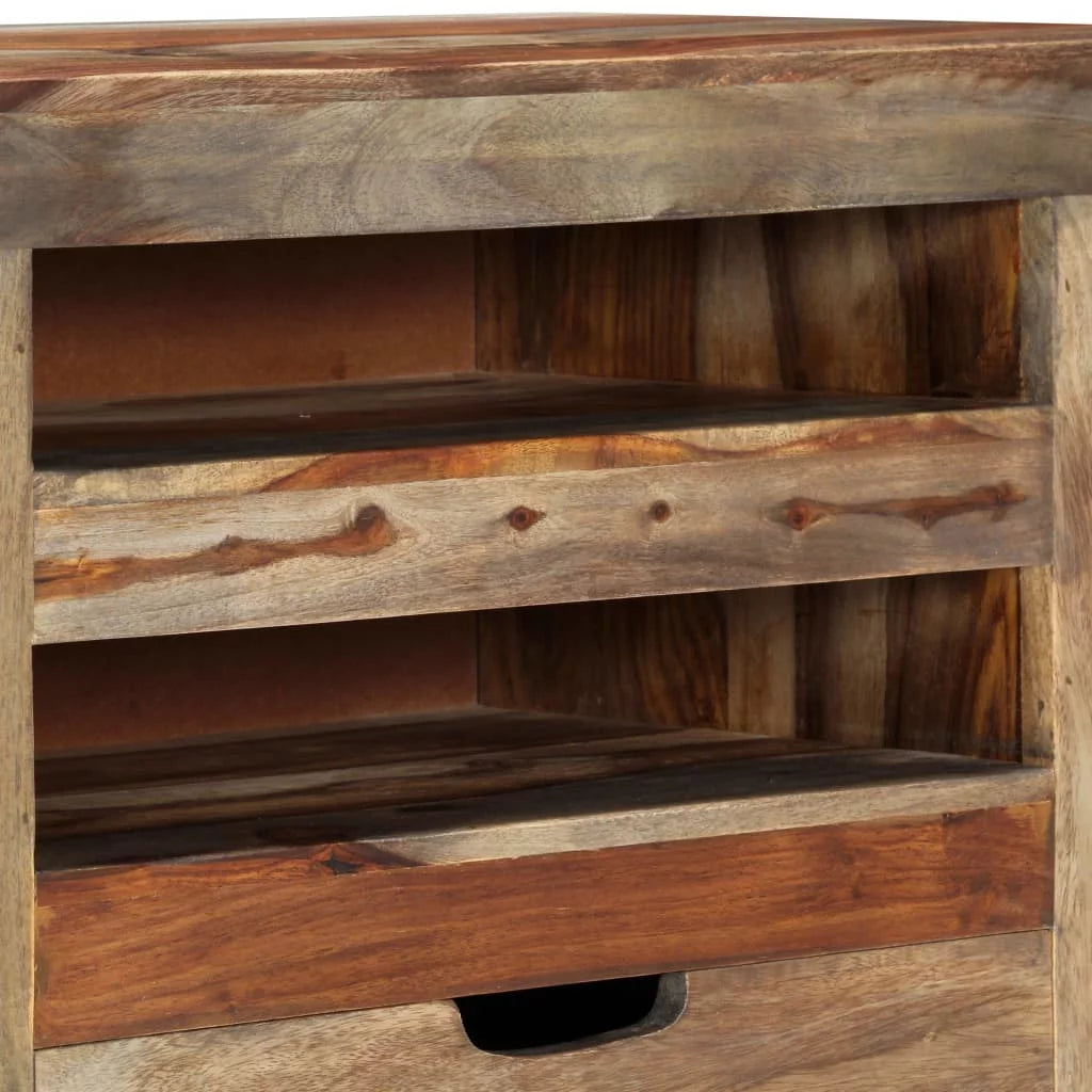 Gray Solid Sheesham Wood Sideboard Q904