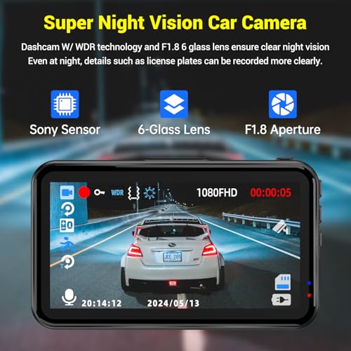 1080P FHD Dash Cam with 32GB Card B587