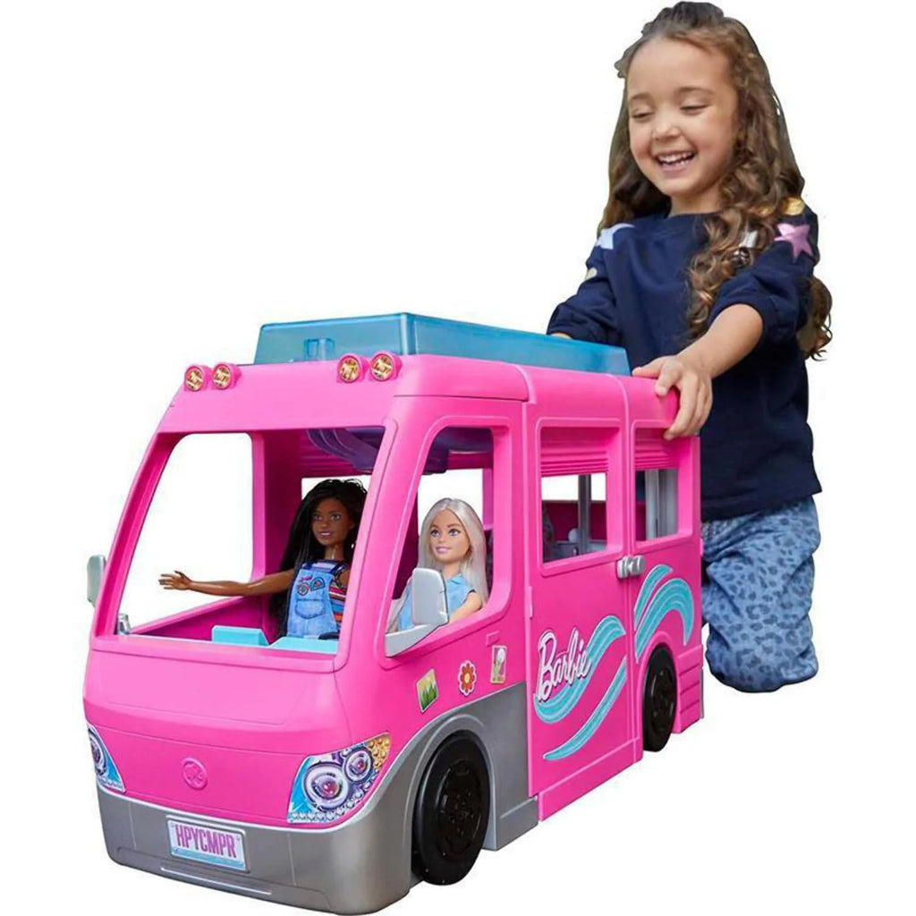 Barbie DreamCamper Vehicle Playset with 60 Accessories F53392