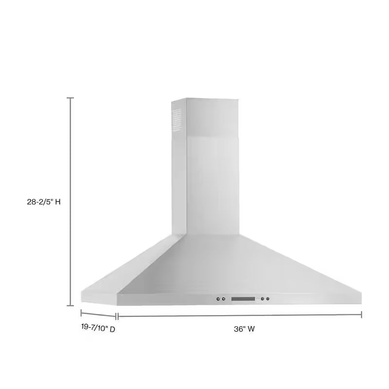 36 in. Wall Mount Canopy Range Hood in Stainless Steel O11068