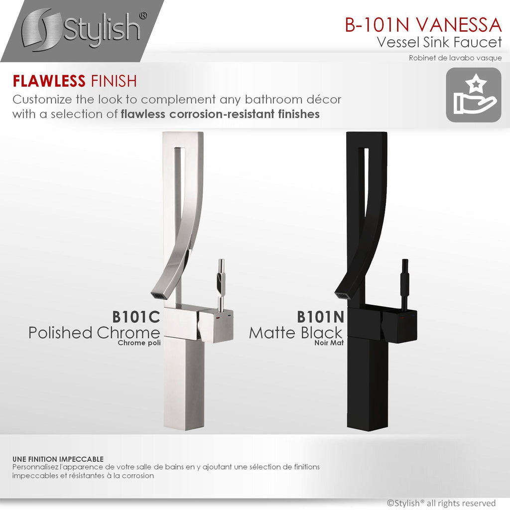 Matte Black Single Handle Bathroom Faucet B455