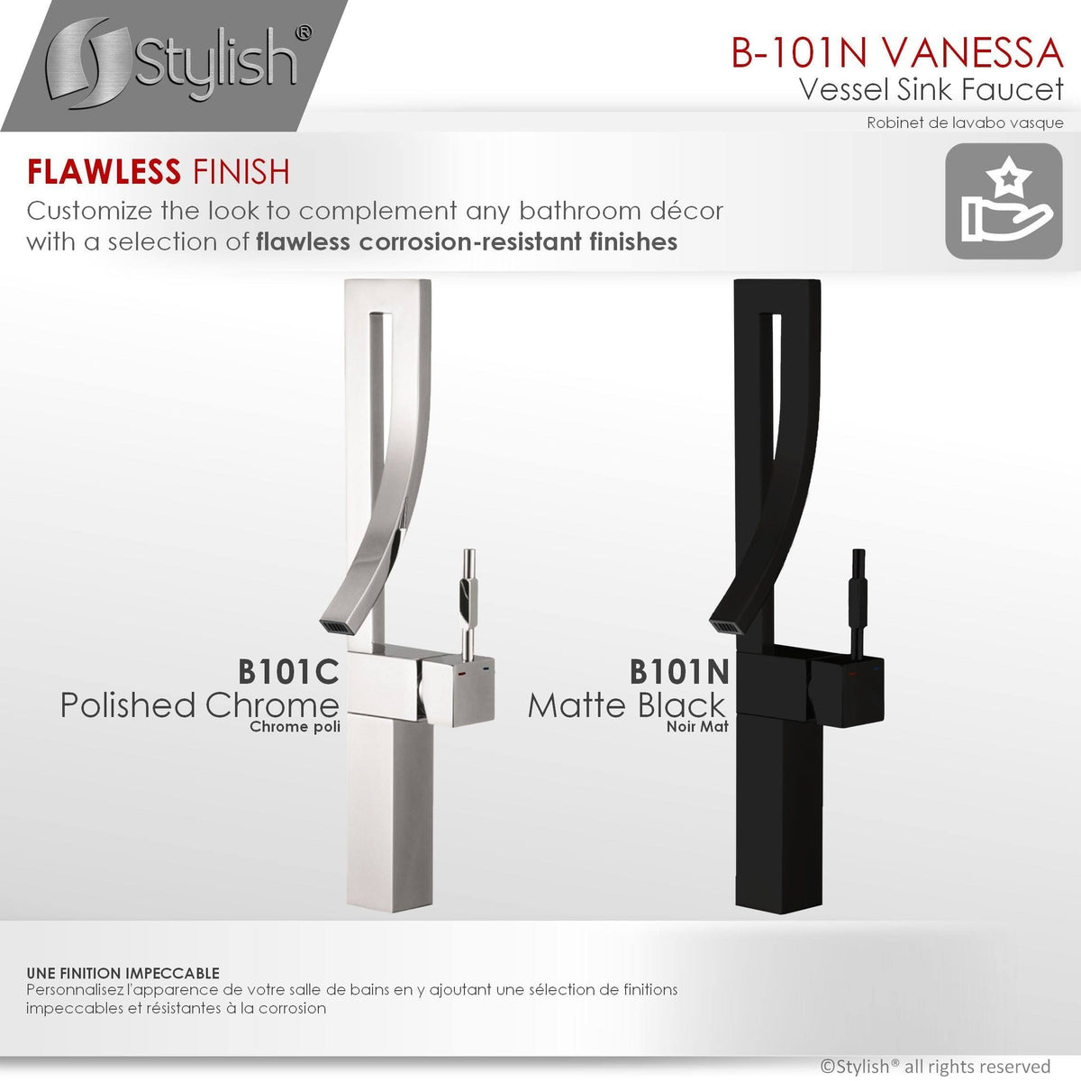 Matte Black Single Handle Bathroom Faucet B455